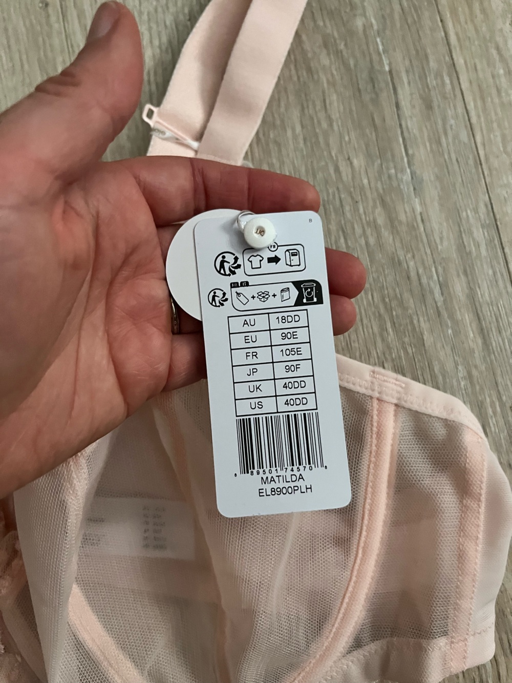NWT Elomi Women’s Matilda Underwire Plunge Bra Cafe Au Lait - Size 40DD - Picture 3 of 7